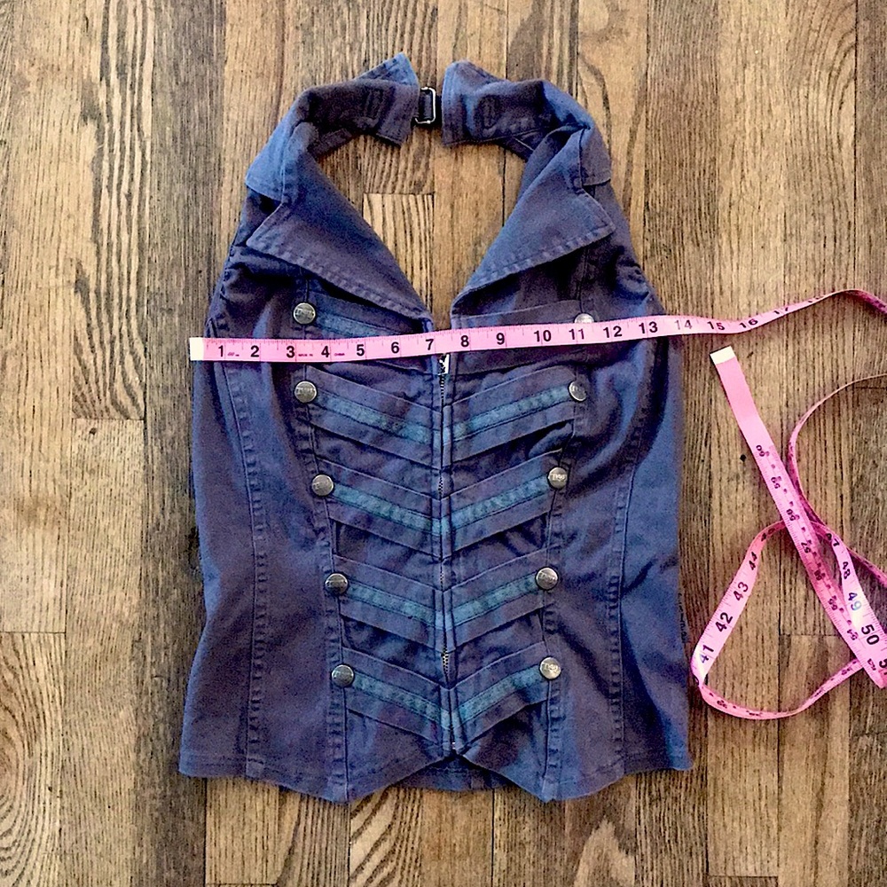 TRIPP grey military halter corset